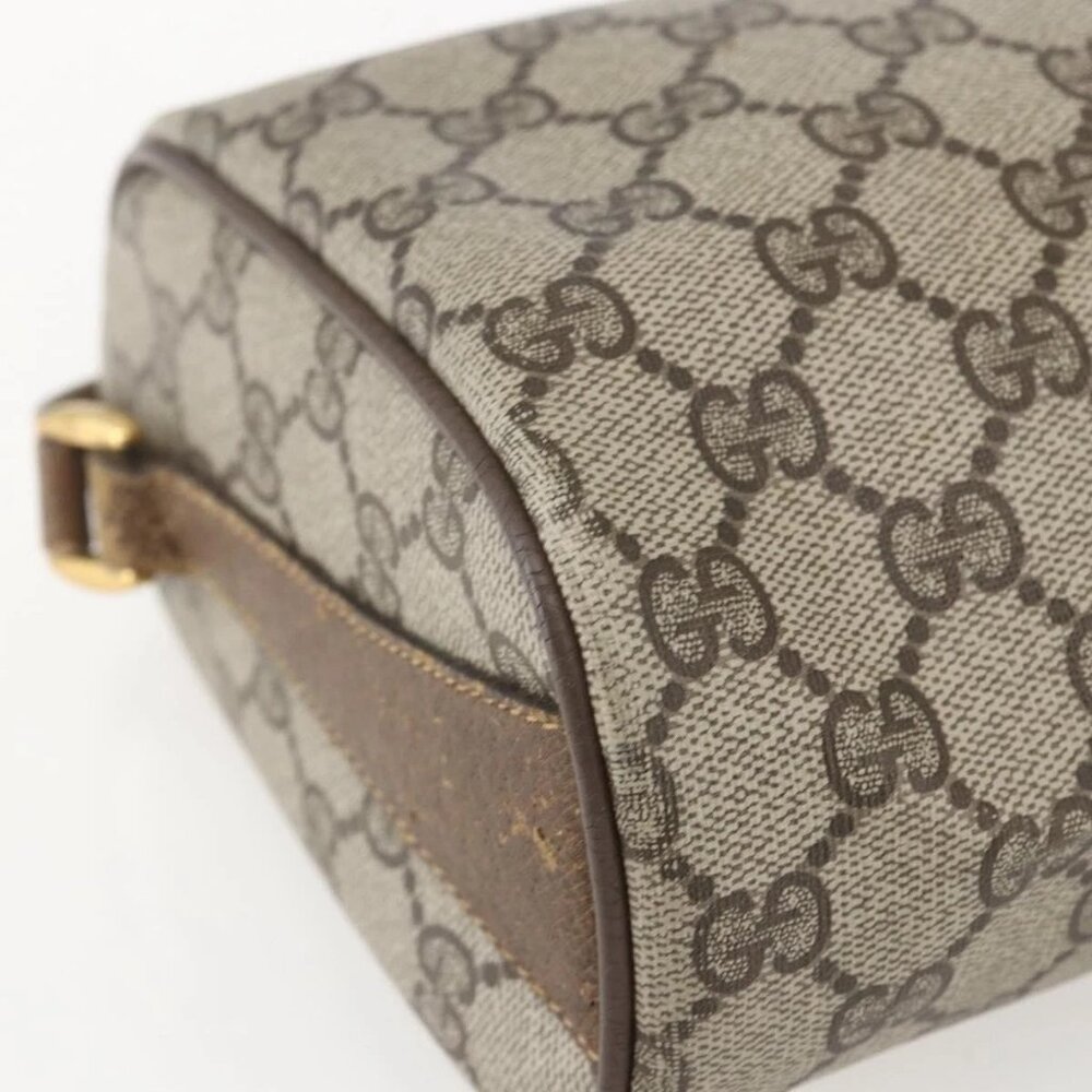 GUCCI GG Supreme Web Sherry Line Bag PVC Beige Gold 89 02 017 Auth BA8189 - Picture 2 of 15